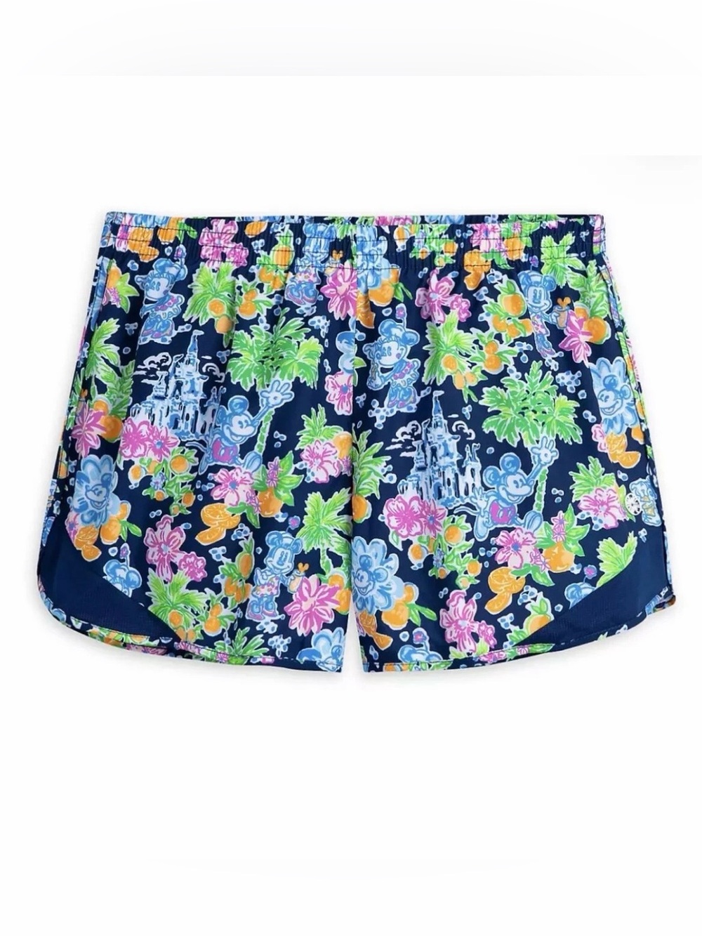 NEW LILLY PULITZER x DISNEY OCEAN TRAIL SHORTS AEGEAN NAVY IN SIZE XXS